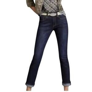 Cabi Jeans 514 Blue Moon Indie Mid Rise Slim Straight Dark Wash Women’s Size 2